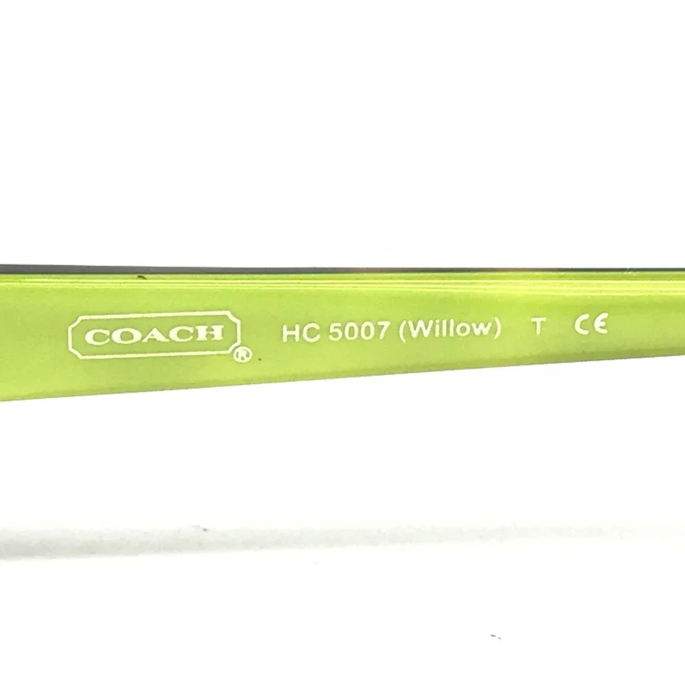 Coach Eyeglasses Frames HC5007 Willow 9046 Satin Brown Green Rectangle 50-16-135